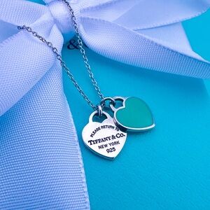 Tiffany & Co. Silver and Turquoise Heart Pendant